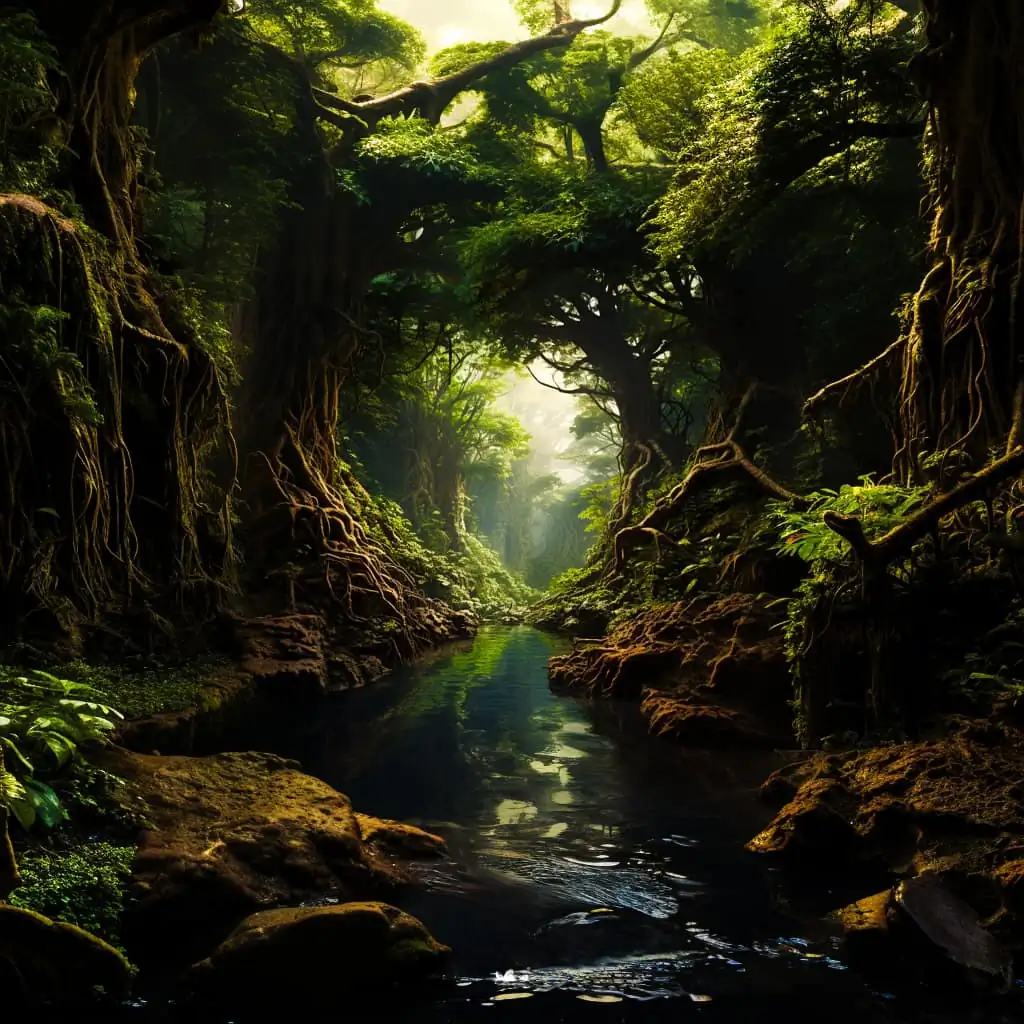 Stunning aquascapes created by AI-generated