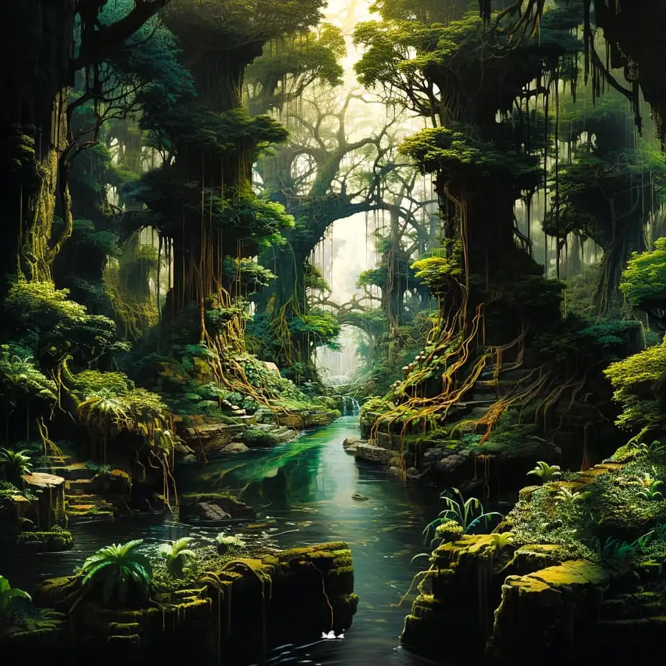 Stunning aquascapes created by AI-generated