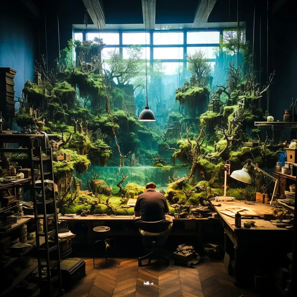 Stunning aquascapes created by AI-generated