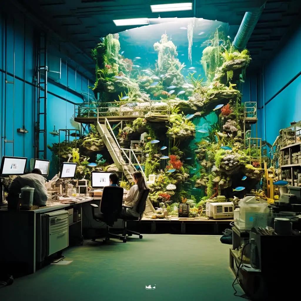 Stunning aquascapes created by AI-generated