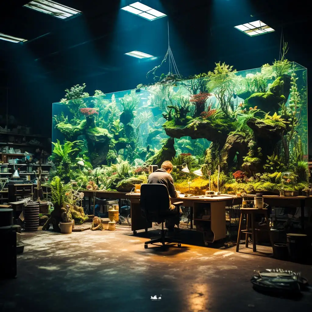 Stunning aquascapes created by AI-generated