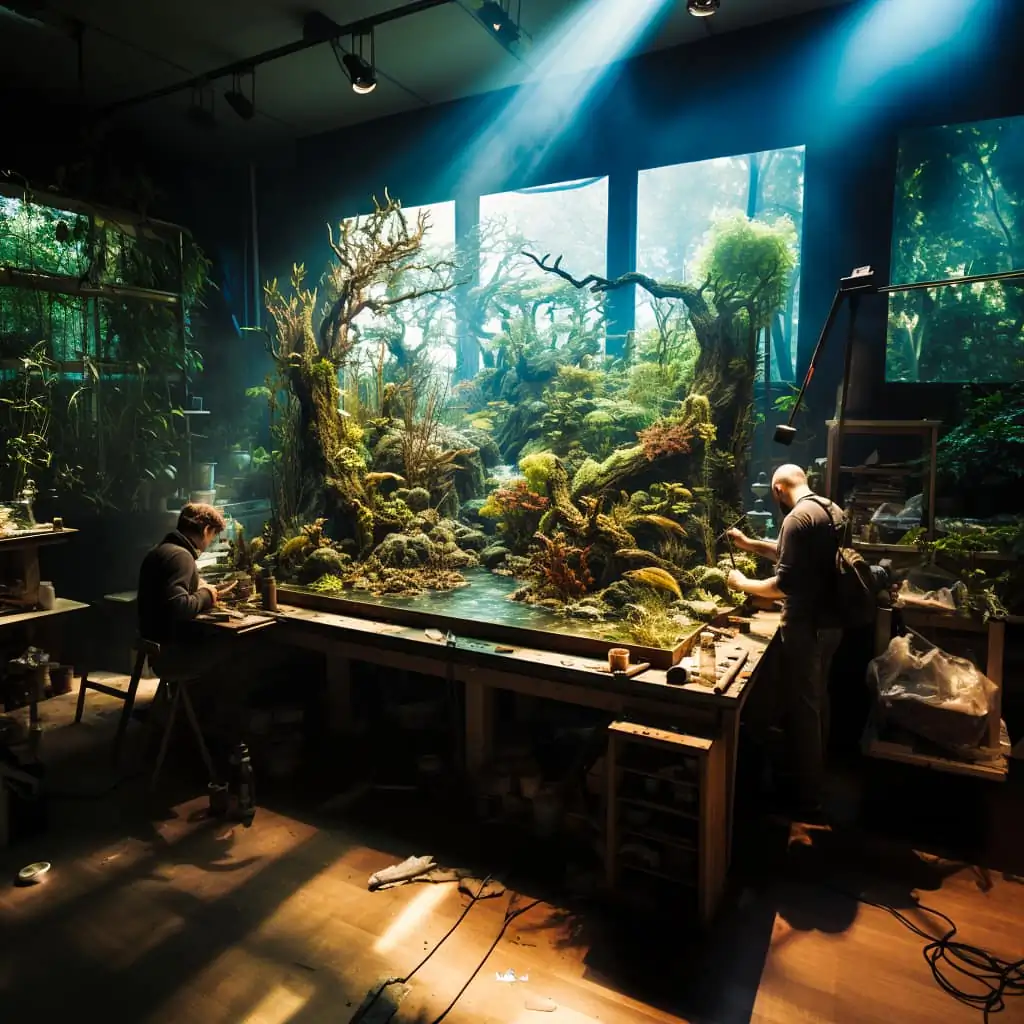 Stunning aquascapes created by AI-generated