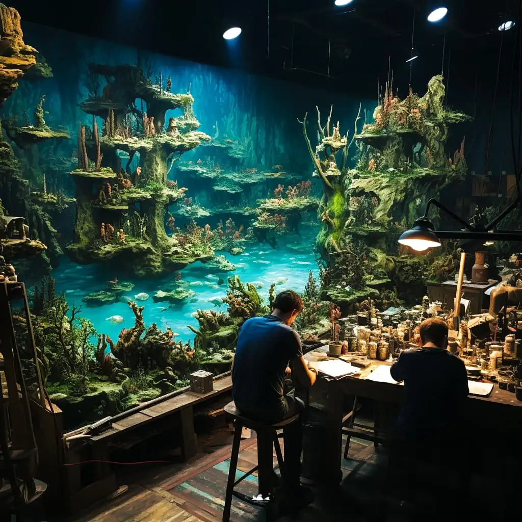 Stunning aquascapes created by AI-generated