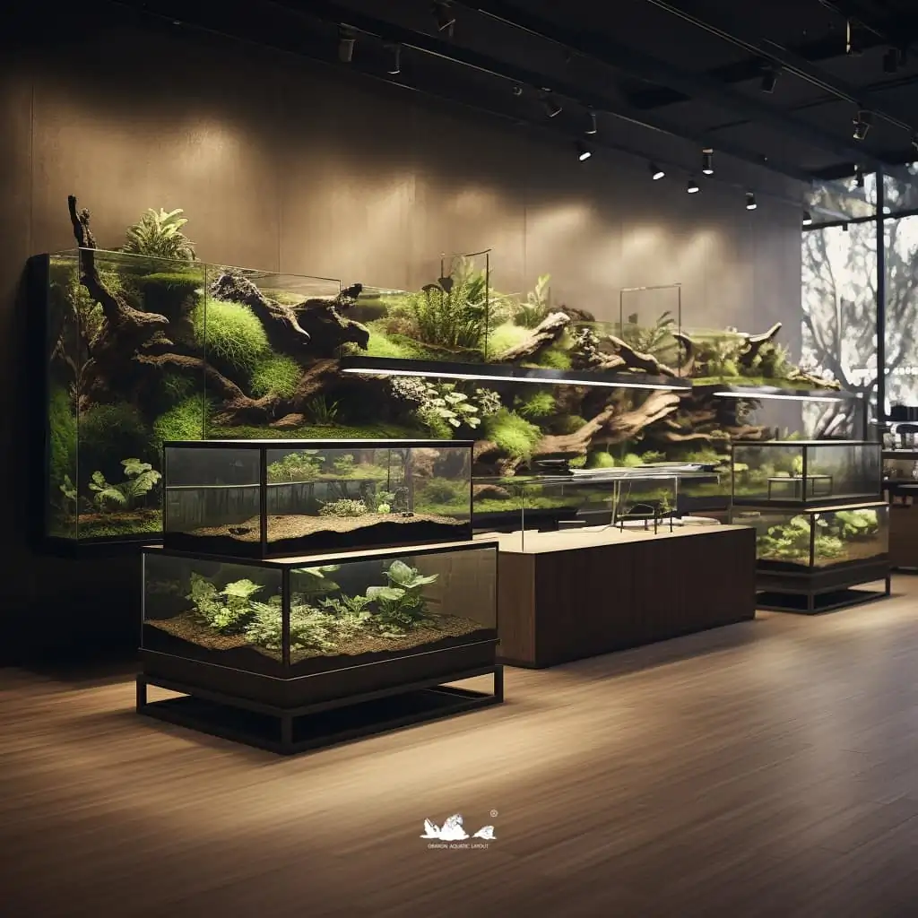 Stunning aquascapes created by AI-generated